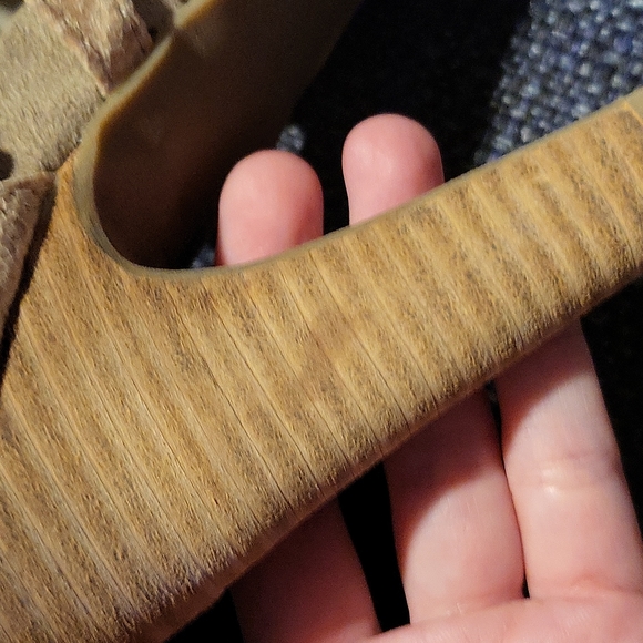 Apostrophe Sand Strappy & Braided Heels with Green Stones - Picture 10 of 10